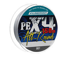 Шнур Flagman All-Round PE X-4 150м 0.16мм Grey