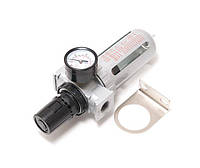 Фильтр влагоотделитель c индикатором давления для пневмосистемы 1/4"(10bar температура воздуха 5-60С.10Мк )