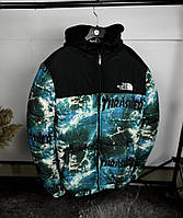 Куртка TNF с надписью THRASHER бирюзового цвета с молниями 7-388