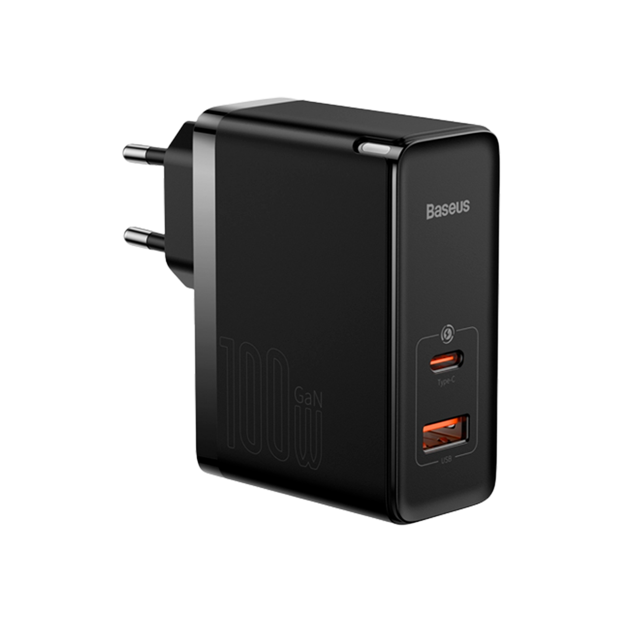 Мережевий зарядний пристрій Baseus GaN5 Pro 2 порта, USB + Type-C 100W Черный (CCGP090201)