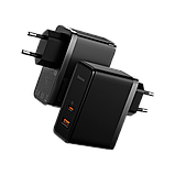 Мережевий зарядний пристрій Baseus GaN5 Pro 2 порта, USB + Type-C 100W Черный (CCGP090201), фото 2