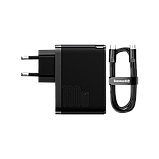 Мережевий зарядний пристрій Baseus GaN5 Pro 2 порта, USB + Type-C 100W Черный (CCGP090201), фото 3