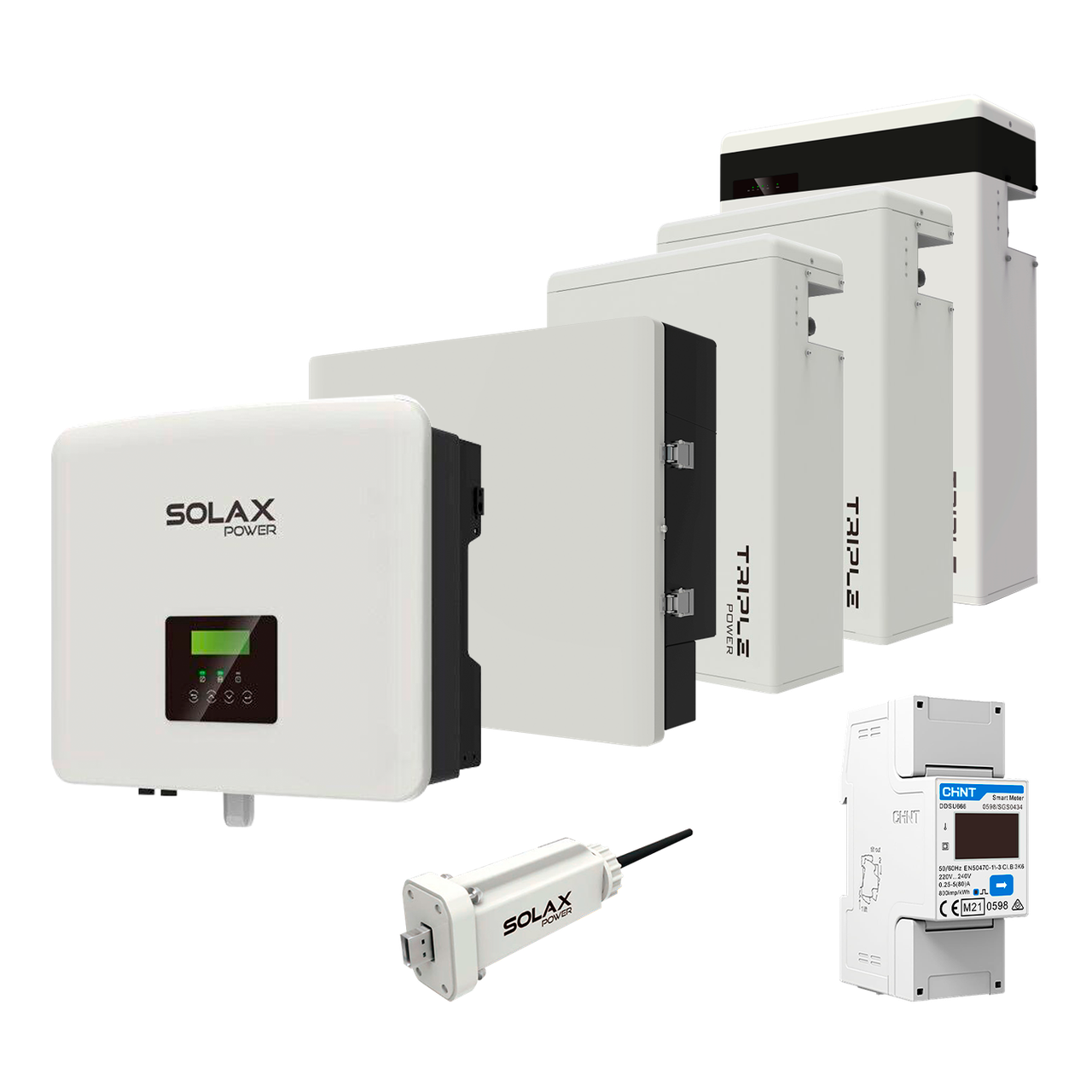 Комплект Solax 3.2: Однофазний гібридний інвертор на 6 кВт, з АКБ на 17,4 кВт*год