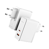 Мережевий зарядний пристрій Baseus GaN5 Pro 2 порта, USB + Type-C 100W Белый (CCGP090202), фото 2