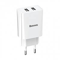 Зарядний пристрій Baseus Speed Mini Dual USB 10.5W Білий (CCFS-R02)