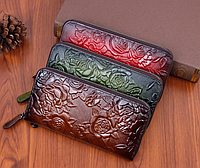 Женский кожаный клатч кошелек стильный и модный | Клатч-кошелек из натуральной кожи Fmall