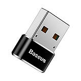 Перехідник Baseus Female Type-C to USB Чорний (CAAOTG-01), фото 2