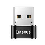 Перехідник Baseus Female Type-C to USB Чорний (CAAOTG-01), фото 4
