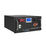 Акумулятор LP LiFePO4 48V (51,2V) - 100 Ah (5120Wh) (Smart BMS 100A) з LCD RM, фото 3