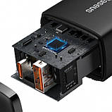Зарядний пристрій Baseus Compact Quick Charger USB+Type-C 20W Чорний (CCXJ-B01), фото 5
