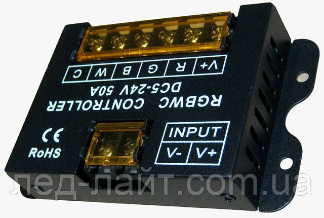RGBWC controller 5V, 12V, 24V 50A touch remote control panel