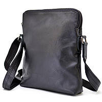 Кожаная мужская сумка через плечо GA-1048-3md TARWA в коже чероки 27 × 28 × 6 Черный PI, код: 6832837