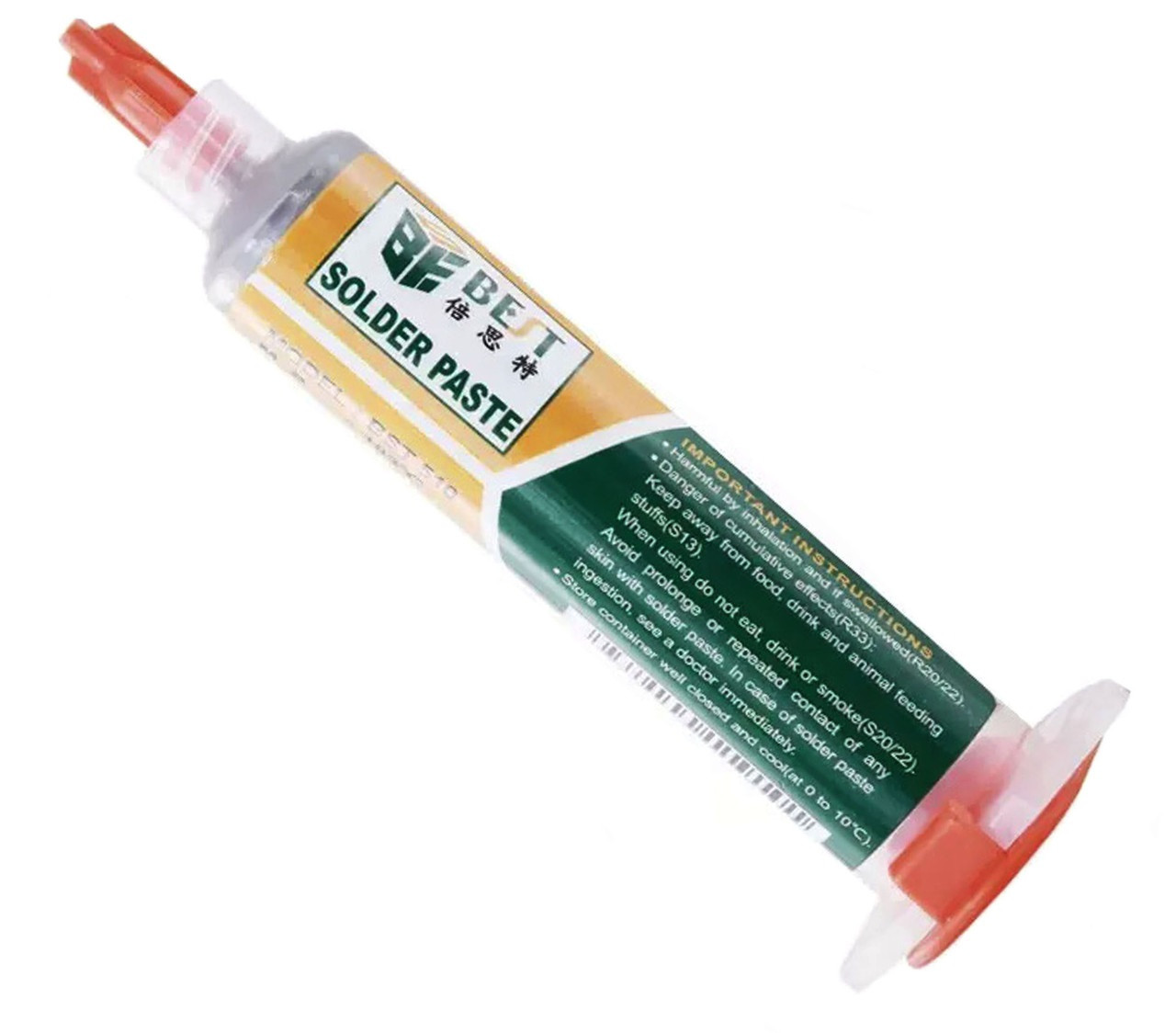 Паста паяльна BEST BST-510 10g SN63/PB37, 183°C, в шприці