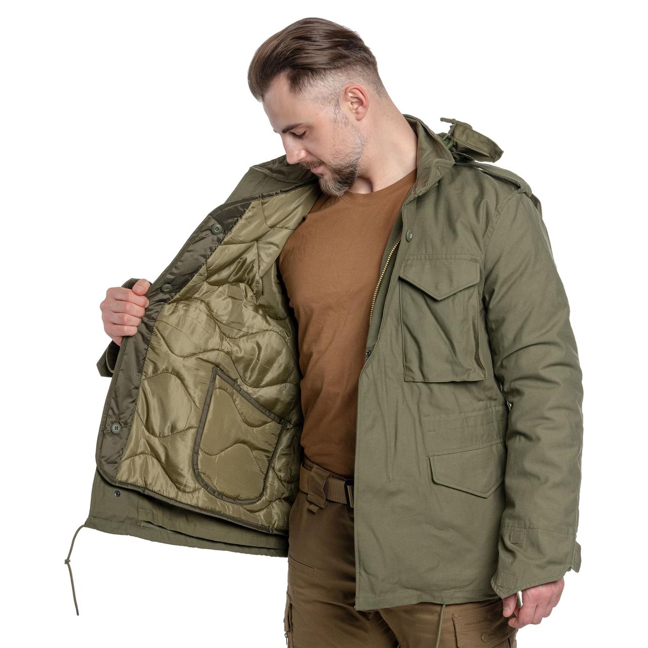 Підкладка для куртки M65 Mil-Tec Teesar Field Jacket Liner - Olive - фото 3 - id-p2181446857