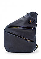 Чоловіча шкіряна сумка-слінг RK-6402-3md Темно-синя бренд TARWA 23 × 21 × 4 KS, код: 6832750