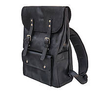 Кожаный рюкзак TARWA RA-9001 из лошадиной кожи черный BK, код: 7649803