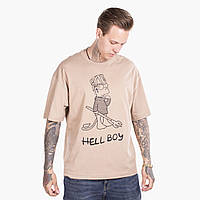 Футболка мужская HELL BOY 100891 р.XS Fashion Бежевый EJ, код: 8216861