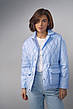 Демісезонна куртка стьобана на кнопках — блакитний колір, XL (є розміри), фото 2