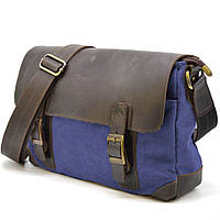 Мужская сумка через плечо кожа и папусина RKc-6002-3md TARWA Синий EV, код: 8345812