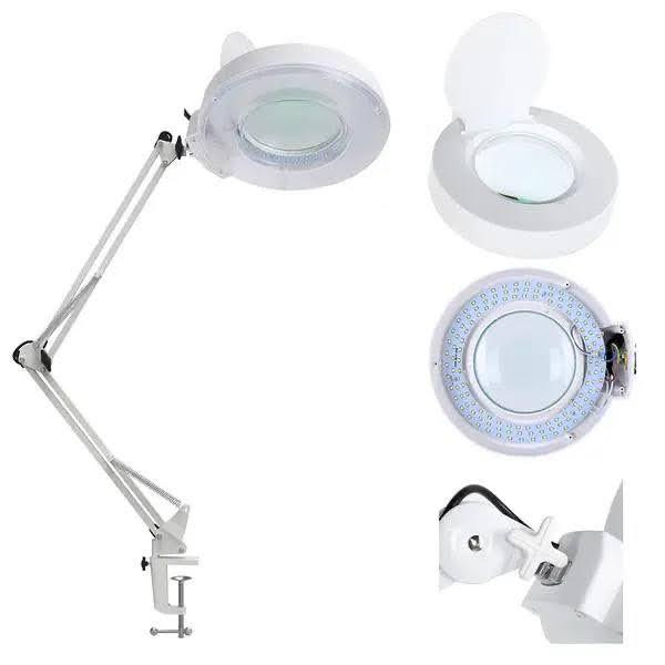 Настільна лампа лупа FS-644-1 (х8) з кріпленням та підсвічуванням, 24W., фото 1