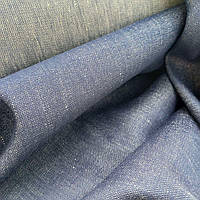 Льняна "джинсова" двостороння тканина