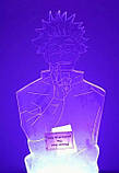 Акриловий 3D світильник - нічник Аніме Магічна битва Годжо Сатору 16 кольорів + пульт, фото 3