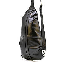 Рюкзак-слинг на одно плечо из натуральной кожи TARWA Govard GA-0705-3md Черный KS, код: 7725053
