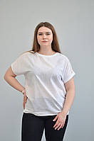 Женская повседневная футболка, Белая (XL, 2XL, 3XL)