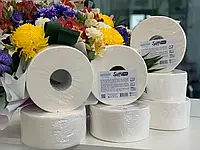 Туалетная бумага ДЖАМБО целлюлозная SoffiPRO Optimal, 2 слоя, белая 12шт./уп,90м