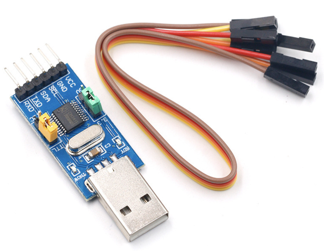 Конвертер інтерфейсу CH341T 2-в-1 Модуль USB до I2C IIC UART USB до TTL MCU послідовний порт