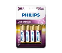 Батарейки PHILIPS FR6 - LITHIUM ULTRA AA 1.5V / 4 ШТ. БЛІСТЕР