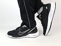Кросівки чоловічі весна літо чорно-білі Nike Air Zoom Black White. Взуття чоловіче літня чорна Найк Аїр Зум