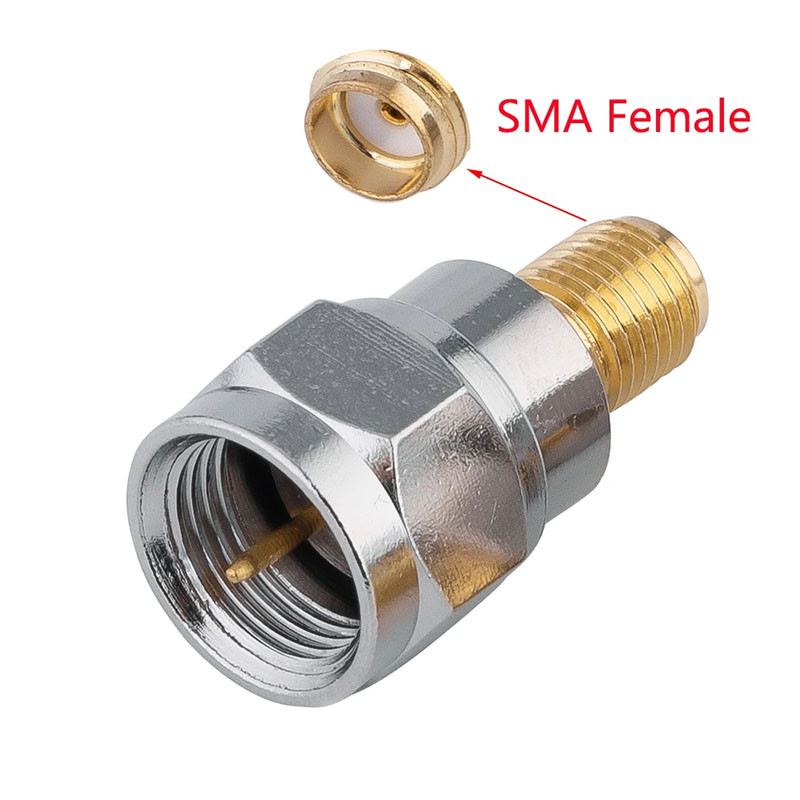 SMA перехідник Unitortek SMA-SF/FM, SMA female — F male, для під'єднання RF кабелю й антен