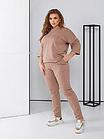 Жіночий стильний весняний костюм батал новинка 2024