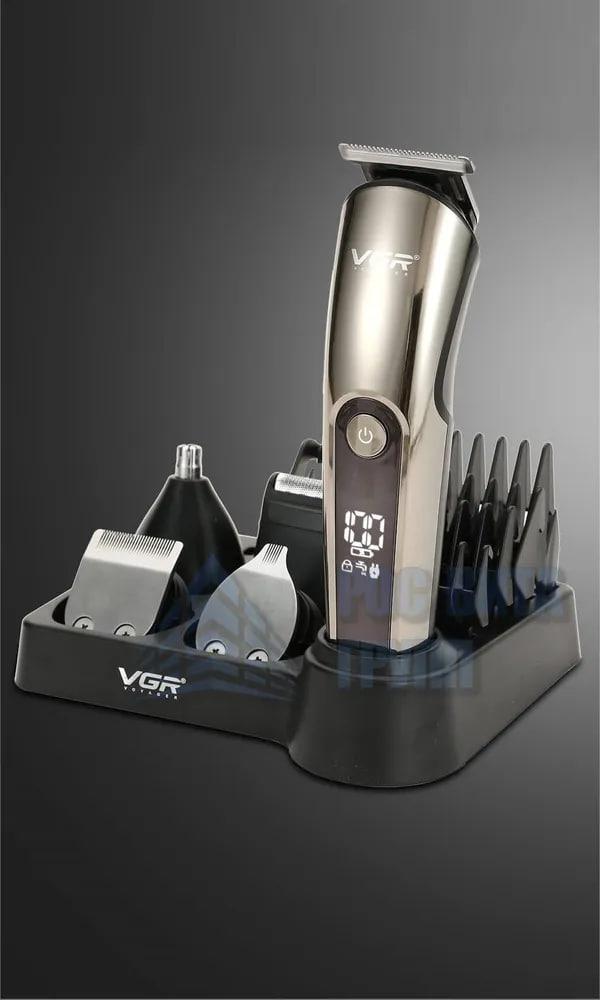 Многофункциональный триммер для стрижки волос и бороды VGR Аккумуляторная машинка для стрижки 5W IPX6 - фото 5 - id-p2183775164