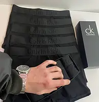 Мужские трусы Calvin Klein (Кельвин Кляйн) Набор из 5 штук удобные (хлопковые) Чёрные