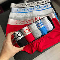 Мужские трусы Calvin Klein (Кельвин Кляйн) Набор из 5 штук удобные (хлопковые) Чёрные