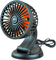 Вентилятор одинарный автомобильный от прикуривателя 24 вольт (две скорости), фото 2