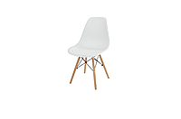 Современный недорогой компактный обеденный кухонный стул с белым жестким сиденьем для кухни/гостиной Eliot WH