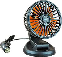 Вентилятор одинарный автомобильный от прикуривателя 24 вольт (две скорости), фото 6