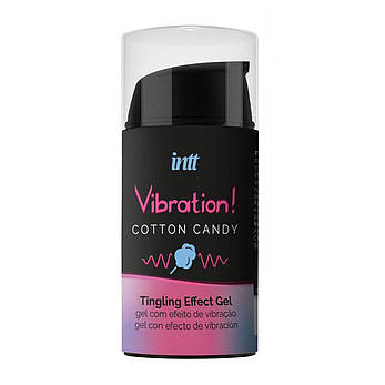 Рідкий вібратор Intt Vibration Cotton Candy (15 мл), густий гель, дуже смачний, діє до 30 хв, фото 2