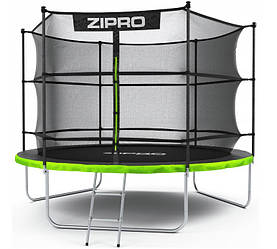 Батут із сіткою та сходами Zipro Jump Pro FT 10 312 см Чорно-салатовий