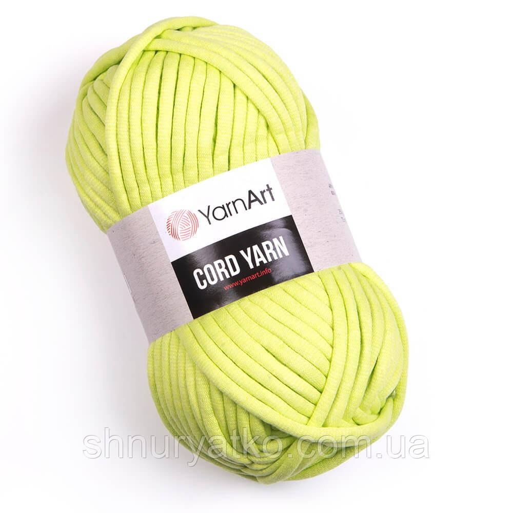 Пряжа салатова YarnArt Cord Yarn (№755), товста пряжа для макраме, ковдри, килима