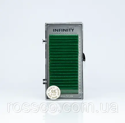 Вії INFINITY ЗЕЛЕНІ, D 0.07 MIX 8- 13mm, фото 1