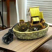 Декоративний фонтан настільний 22.5х19х13 см насос з підсвіткою, фото 4