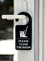 Табличка на дверную ручку "Не беспокоить", "Прошу убрать комнаты" для гостиниц