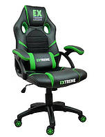 Поворотное игровое кресло Player EX GREEN ЭРГОНОМИЧЕСКОЕ кресло для геймеров Зеленое Польша