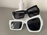 Асиметричні сонцезахисні чоловічі/жіночі окуляри. Квадратні окуляри від сонця чорні/білі на вибір