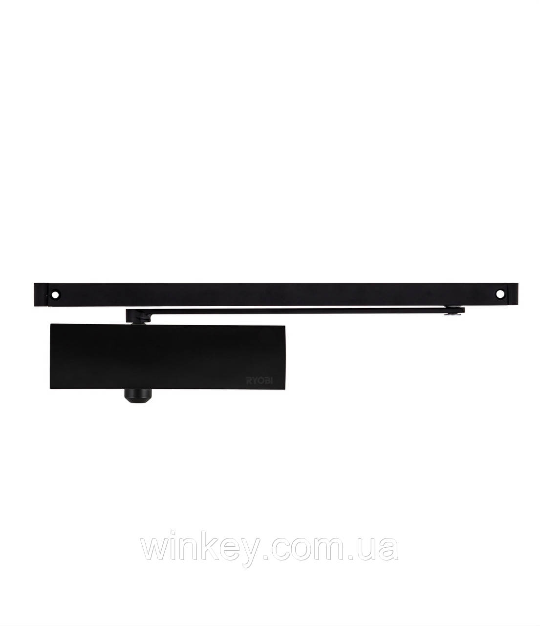 Дотягувач дверей RYOBI 1200 D-1200Т SLD HO ARM з ковзною шиною чорний Доводчик RYOBI накладний, для внутрішніх і зовнішніх дверей