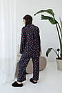 Домашній Комплект піжама САТИН сорочка і штани BRAND ЧОРНЙИ В СЕРЦЯ, фото 6